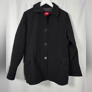 Esprit Lightweight Quilted Black Jacket Women's L Coat